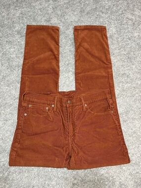 Levi's Rust Brown Corduroy Straight Leg Pants